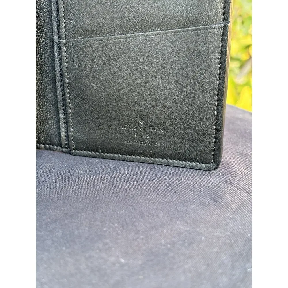 Louis Vuitton Shadow Brazza Long Bifold Monogram Unisex Wallet Black